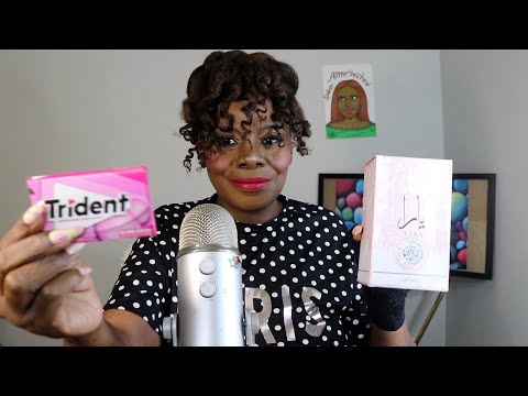 YARA PERFUME NAIL TAPPING SOUNDS ASMR CHEWING GUM