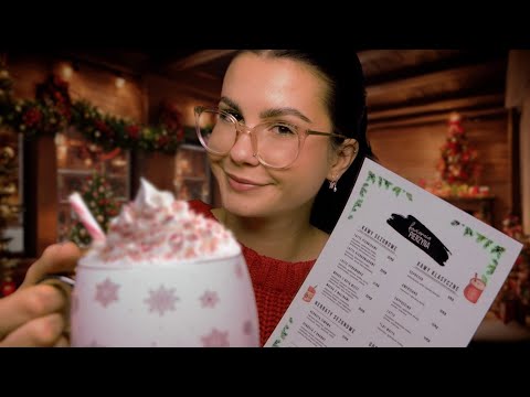 ASMR ŚWIĄTECZNA KAWIARNIA ☕☃️ tłumaczenie menu, parzenie kawy, soft speaking (baristka roleplay)