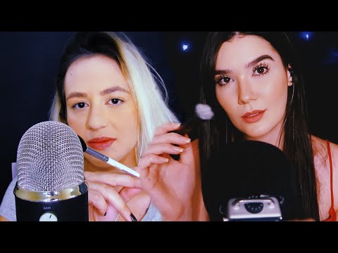 [ASMR] Collab Especial com Naiane ASMR | Face Brushing e Hand Movements