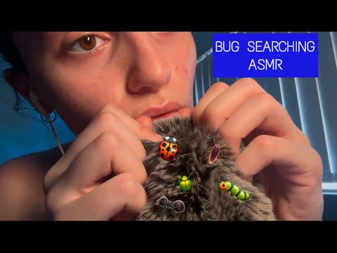 ASMR Bug Searching🐛🐞🐜 (Mouth Sounds, Mic Scratching, Plucking)