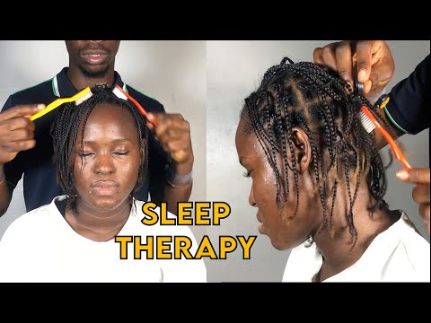 ASMR AGGRESSIVE HEAD SCALP SCRATCH  WITH TOOTH BRUSH FOR SLEEP AND RELAXATION