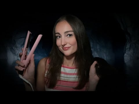 ASMR Straightening Your Hair in a Cave (even though you got us lost) Roleplay