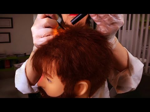 Asmr Français Dermatologue #  soin et analyse du cuir chevelu et de la barbe