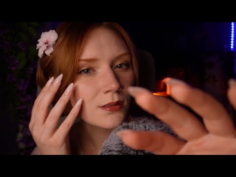 ASMR💅Tracing, Eye cleaning, Spider web 🕸️ Mic scratching, Fluffy mic 🌙
