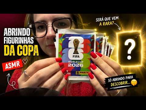 ABRINDO FIGURINHAS DA COPA 2026 #asmr #tapping