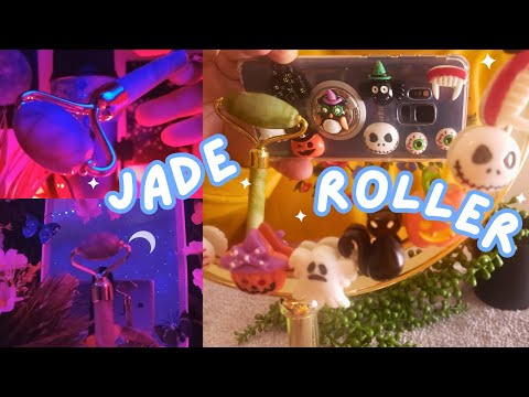 Jade Roller ASMR No Talking , Jade Roller on Camera Lens , Jade Rolling on Remote, Jade Roller Mic