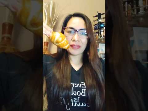 ONE TIME BITE CROISSANT #mukbang #shortsfeed #everyone #food #croissant #challenge