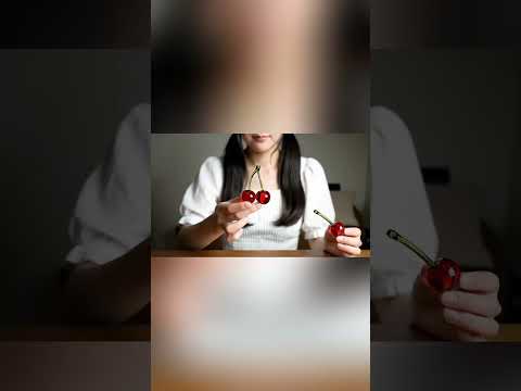 Glass Cherry #asmrvideo #eatingsounds #foodasmr