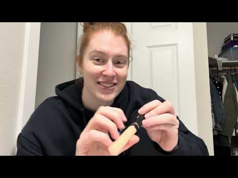 ASMR Get Ready With Me - makeup sounds, tapping, whisper ramble, hair styling