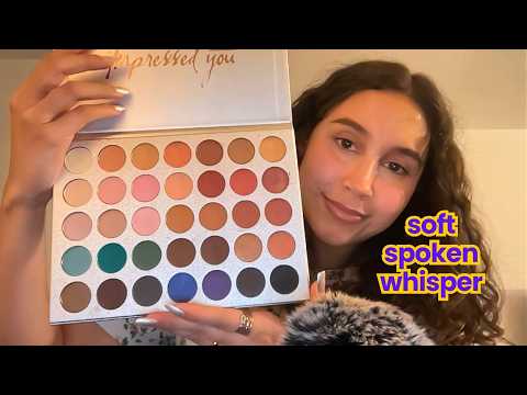 ASMR Doing Your Makeup To Relax You (Soft Spoken Whisper, Tapping, Some Mouth Sounds & Hand Sounds)