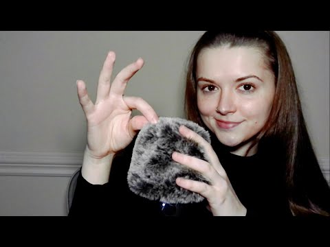 ✨ ASMR Fluffy Mic ~ Combing / Massaging / Plucking (Whispers) 🌙