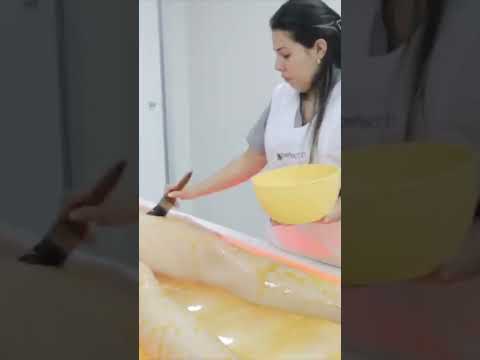 Bañó todo mi cuerpo con miel 🍯🤯 #asmr #massage #hidratação #shorts #massagem