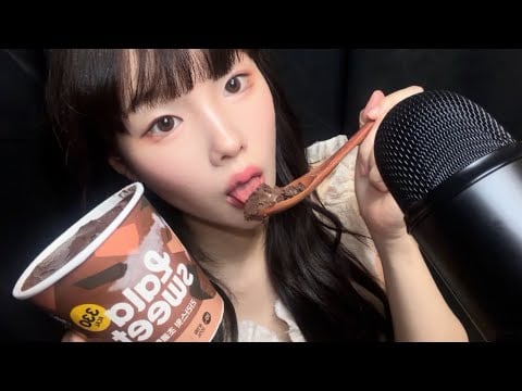 ✨ 꾸덕한 초코 아이스크림 & 나무수저 ASMR | Chocolate Ice Cream Mukbang | Wood Spoon Sounds | No Talking