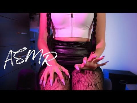 ASMR | Fishnet & Skirt Scratching Sounds