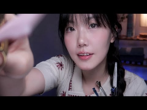 ASMR 80년대 미장원, 정겨운 가위 소리와 눈썹 정리 80's beauty salon