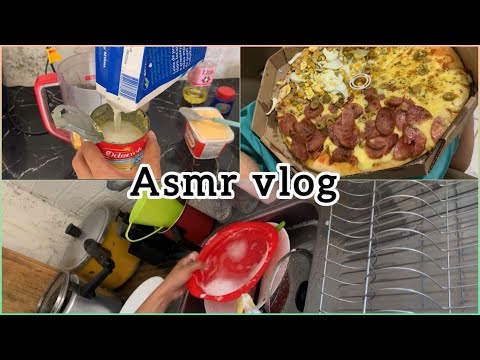 ASMR VLOG/ FIZ BOLO DE MILHO PELA 1 VEZ! ORGANIZAÇÃO DA CASA + PIZZA COM VISITA NO JANTAR 🍕