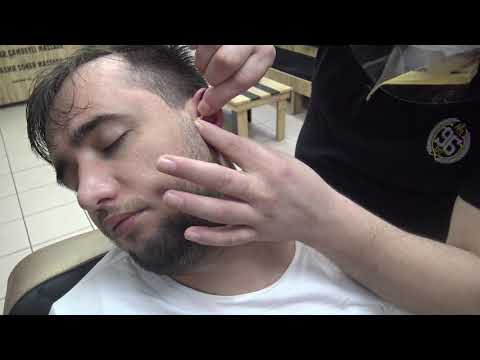 ASMR TURKISH BARBER + NECK CRACK + EAR BURN + HAIRCUT + head, ear, neck, back, arm, sleep massage