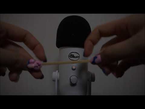 [ASMR] (No Talking) Mic Scratching w Cotton Swabs and Fluffy Cotton