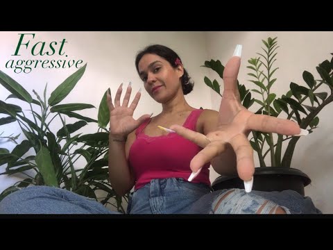 ASMR caseiro - Limpeza energética com sons de mãos e unhas  ⚡️FAST⚡️