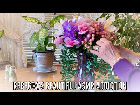 ASMR Request~Faux Flowers! (Soft spoken version) Arranging a bouquet with "fake" flowers.