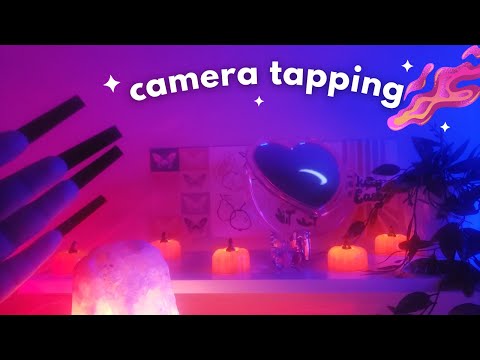 ASMR Camera Tapping with Long Nails, Nail Tapping, Some Tracing and Some Layered Sounds - No Talking