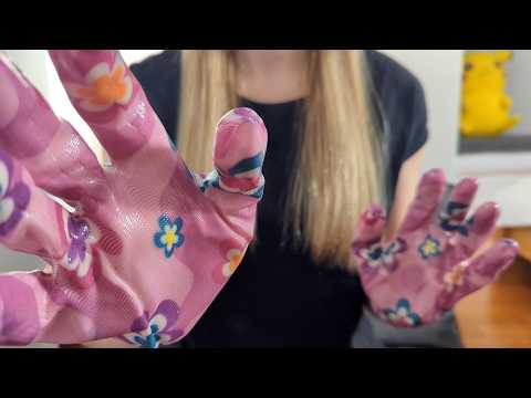 ASMR 4 Different Gloves | Sounds, Hand Movements & Face Attention (No Talking)