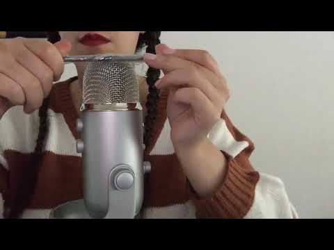 ASMR Hair, Nail, Brushes, Plastic intense mic scratching no talking