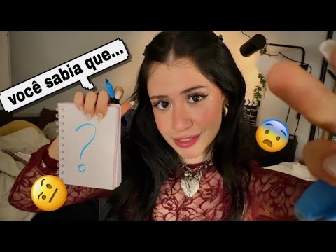 ASMR  CURIOSIDADES ALEATÓRIAS E INTERESSANTES 