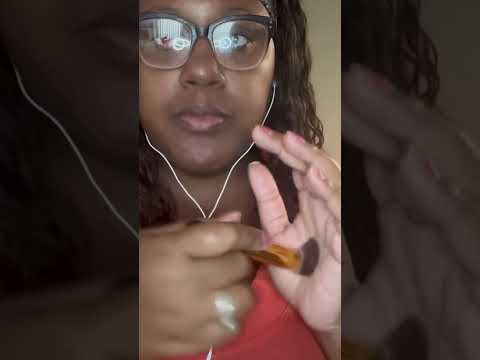 ASMR *Spit painting with makeup brush #asmrsounds #fypasmr #spitpainting