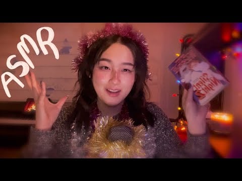 ASMR 💫 sticky clicky unintelligible cupped whispering (inaudible whispers for holiday cheer pt. 2)