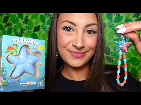 ASMR Tropical Triggers (+excavation blind box!)🌴🪸🌊🐚🥥