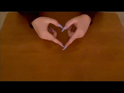 ASMR | Wooden table tapping and scratching, long nails, no talking, lofi