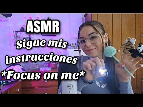 ASMR SIGUE MIS INSTRUCCIONES PARA DORMIR👀| Enfócate en MI |Focus on me|Test TDAH en español-Pandasmr