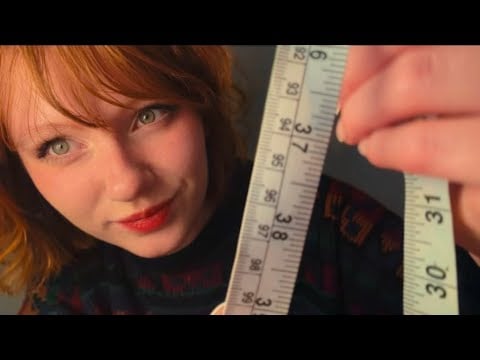 asmr measuring you  📐📝 dont mind me… close inaudible , unintelligible whispers / soft speaking