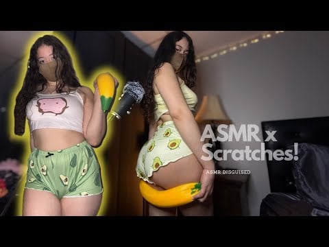 20 mins of ASMR 🥑Fast and Aggressive fabric scratching, skin scratching, Tingles * w/SLEEP TRIGGERS!