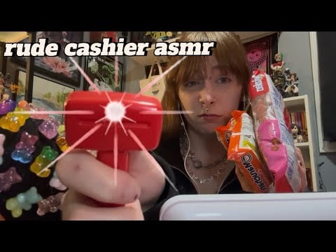ASMR rude cashier rings up your groceries RP