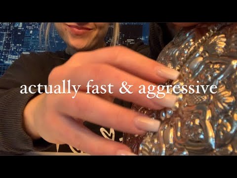 ASMR Fast & Aggressive Table Tapping, Textured Scratching, Camera Brushing Custom for Danielle✨