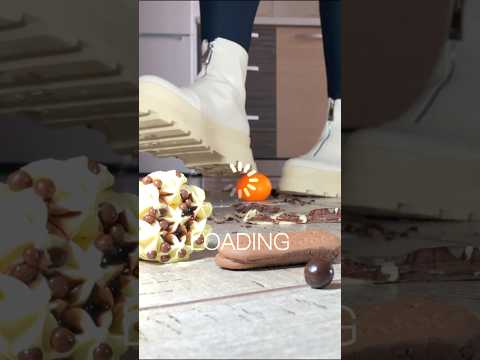 Crushing Walk Over: Pea’s Boots vs. Fast Food! Oddly Satisfying ASMR