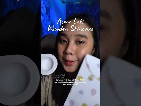 ASMR Lofi Wooden Skincare before Bed ✨🍃💙 #asmr #wooden