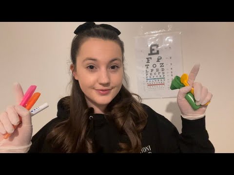 ASMR | Detailed Eye Exam - Eye Testing Roleplay (Flash Light, Eye Charts, Testing You & Questions)