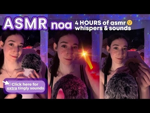 Whispering, Tapping, Relaxing Triggers+ | 4 HOURS of ASMR to help you sleep💕| live #237