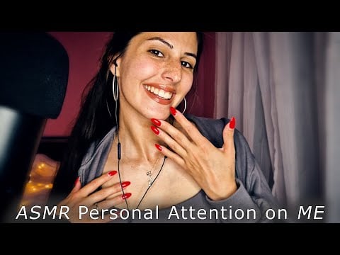 АСМР на Български: Лично внимание върху мен 💜Hair brushing, Tracing My Features, Face brushing