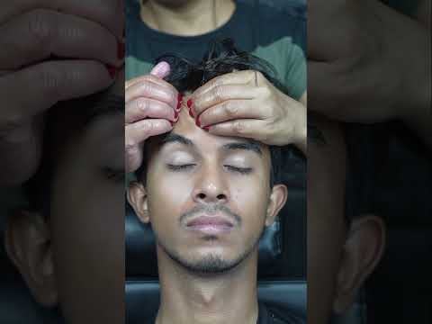 Hypnotic Touch: Lady Barber's Forehead Strokes ASMR for Ultimate Sleep #shorts