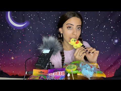 Türkçe Asmr | Atıştırmalık Yiyorum 🍭🍡🍬 | ASMR #reklam