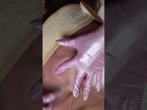 Gloved Hands Reveal Glowing Skin: Spa Facial Secrets Unlocked! #shorts