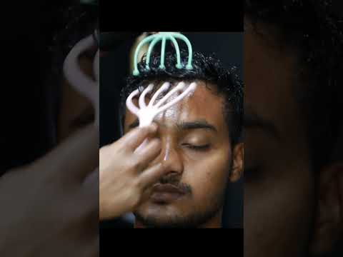 Lady Barber Rolling Comb Head Massage ASMR #shorts