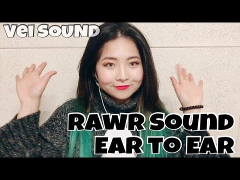 [한국어 Korean ASMR] 바람소리주의! Rawr Sound Ear to Ear (+breathing sound)