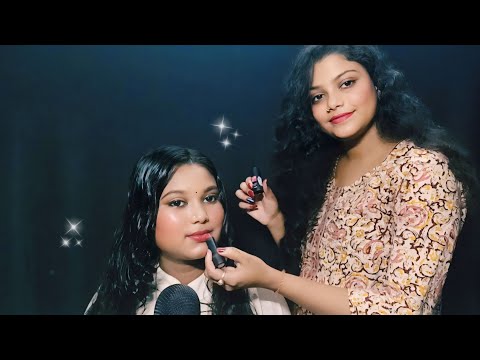 ASMR Doing My Sister Relaxing Party Makeup | Relaxing Makeup Applications|💄