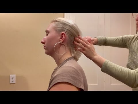 ASMR Hairline Attention, Hair Parting & Scalp Oiling, Micro Attention & Mini Rake
