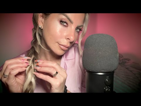 ASMR CLICKY Whispering Hair Brushing Braiding & Personal Attention Relaxing DARK Lighting